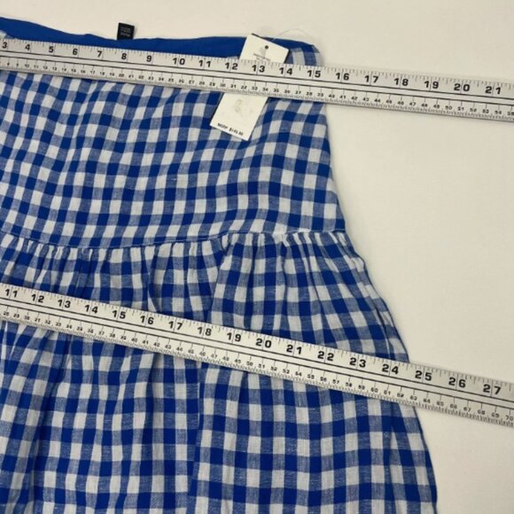 Lauren Ralph Lauren NWT Black Label Blue Gingham Tiered Check Maxi Skirt - Picture 9 of 13